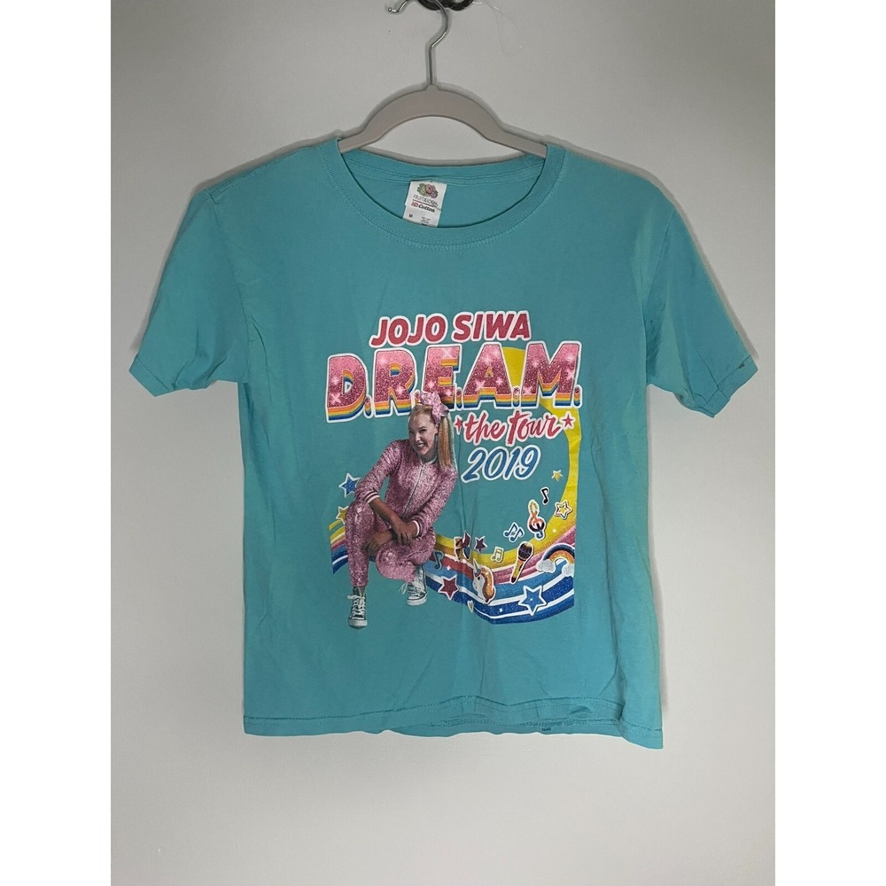 Fruit of the Loom Blue Jojo Siwa Dream the Tour 2019 Graphic Tee Youth Size M